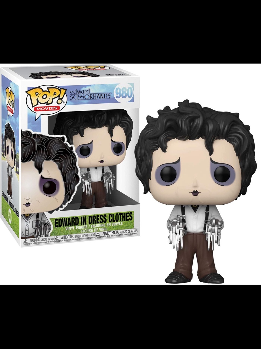 Funko Pop Edward Scissorhands #980 Edward in Dress Clothes -Vaulted w/ Protector